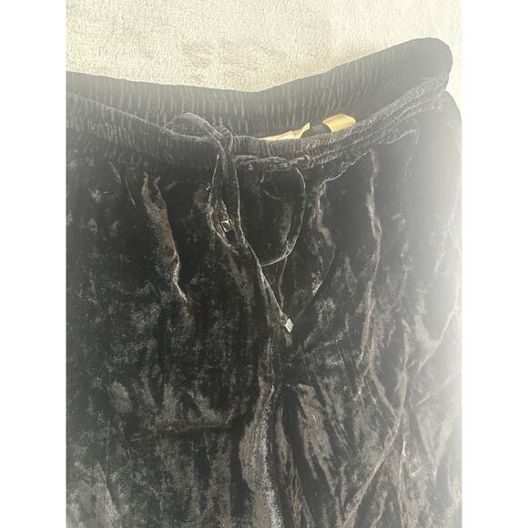Calvin Klein High Rise Velvet Pants - Black - Size S - Picture 3 of 4